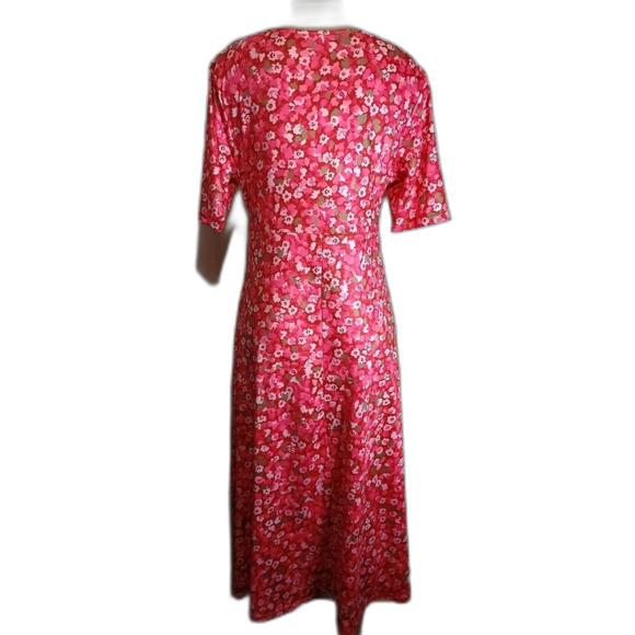 Made With Love Floral Pink Maxi Dress Size XL NWOT - Picture 3 of 3